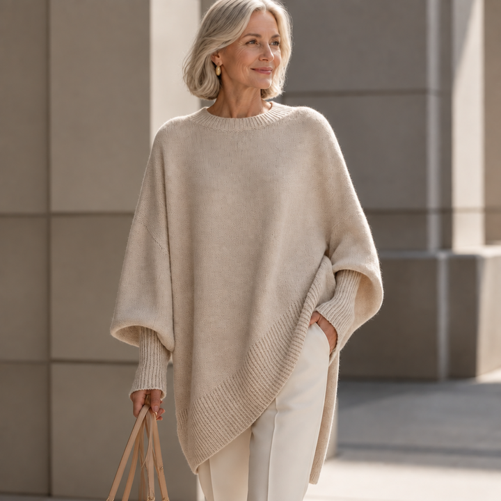 Isolde | Oversized Drape Knit Sweater