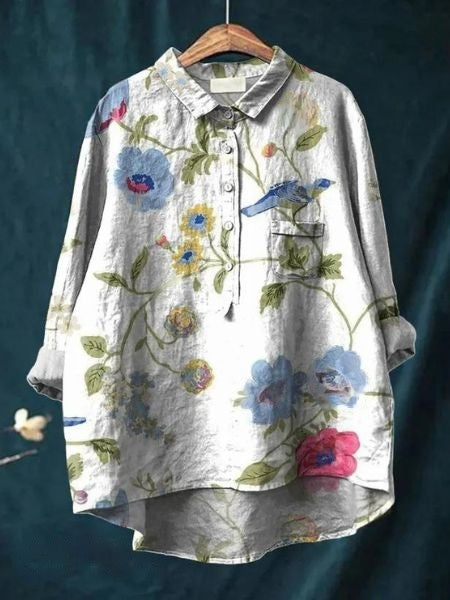 Women’s Blouse | Button-Up Floral