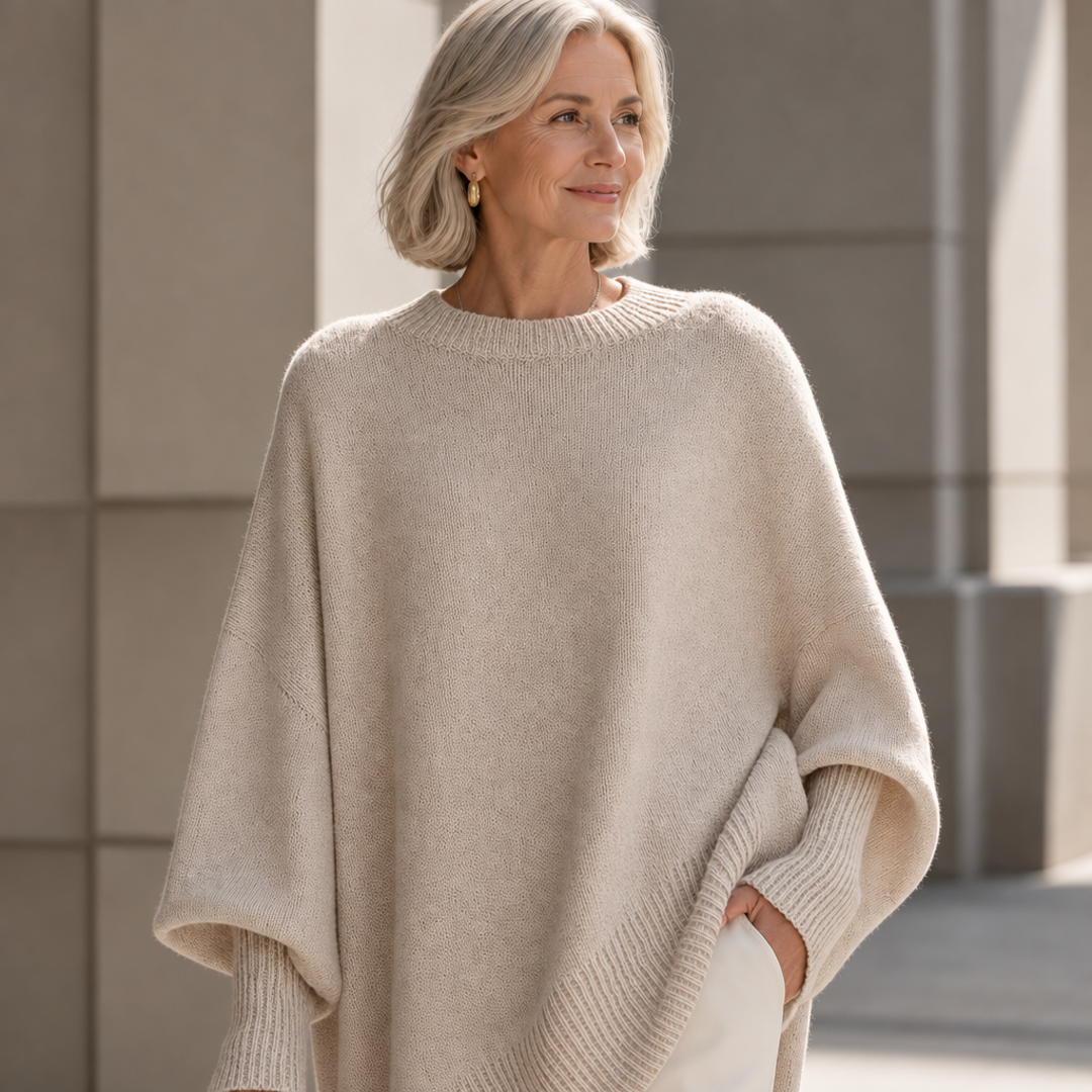 Isolde | Oversized Drape Knit Sweater