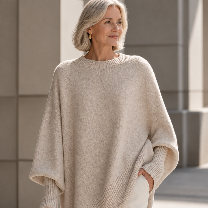 Isolde | Oversized Drape Knit Sweater