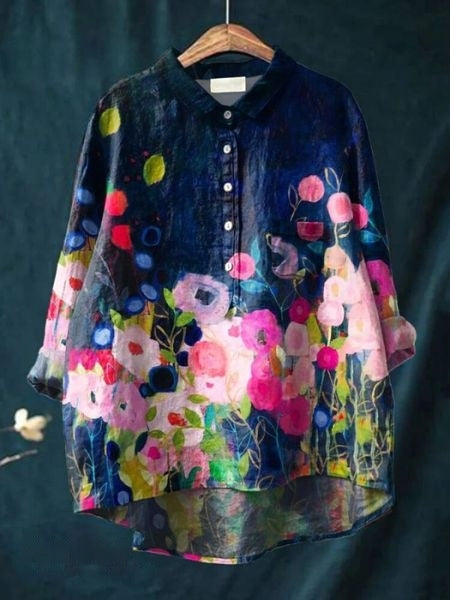 Women’s Blouse | Button-Up Floral