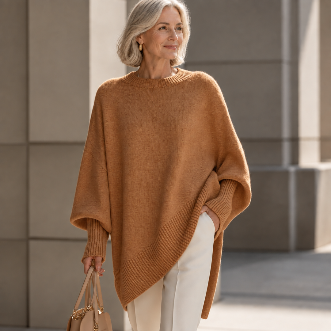 Isolde | Oversized Drape Knit Sweater