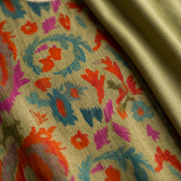 Victoria | Printed Maxi Dress with Matching Layer