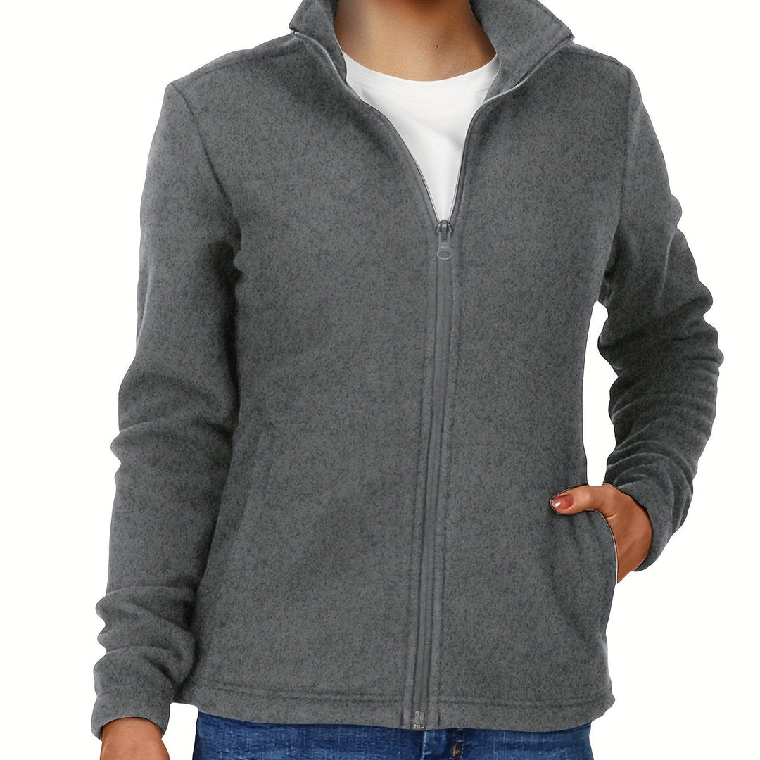 Willow | Cosy Full-Zip Fleece Jacket – Warm Without the Bulk, High Collar