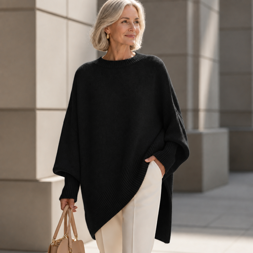 Isolde | Oversized Drape Knit Sweater