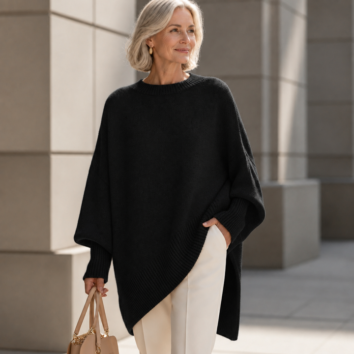 Isolde | Oversized Drape Knit Sweater