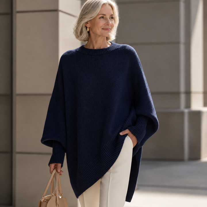 Isolde | Oversized Drape Knit Sweater