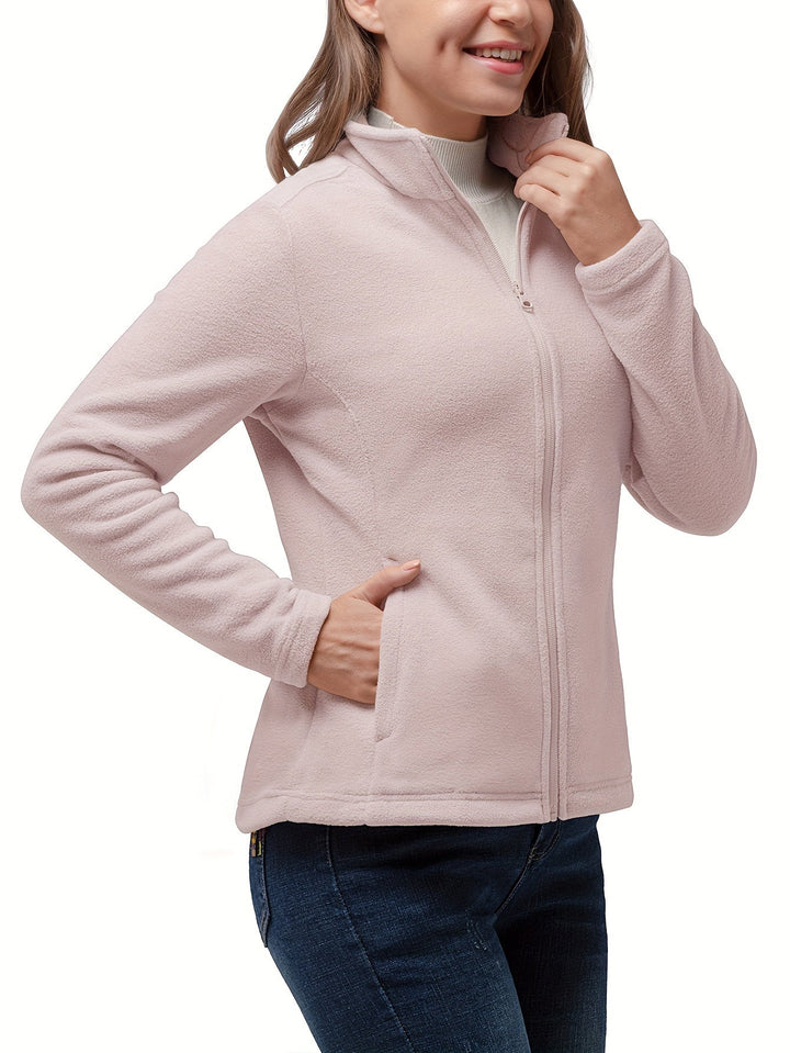 Willow | Cosy Full-Zip Fleece Jacket – Warm Without the Bulk, High Collar