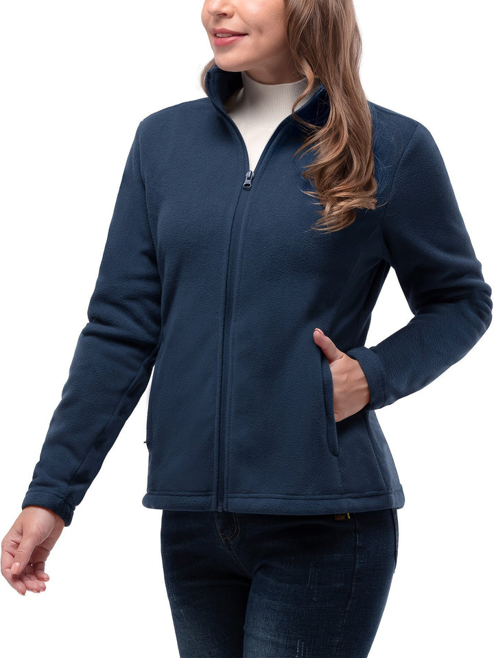 Willow | Cosy Full-Zip Fleece Jacket – Warm Without the Bulk, High Collar