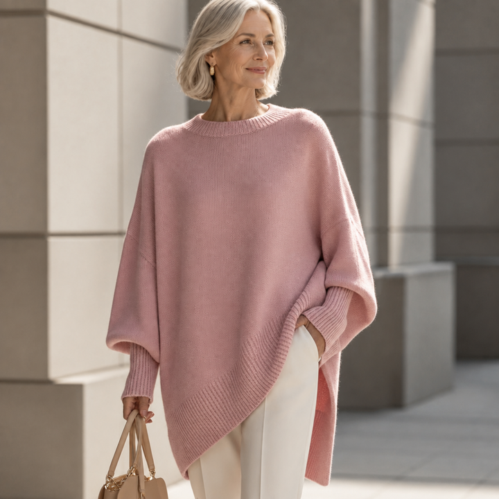 Isolde | Oversized Drape Knit Sweater