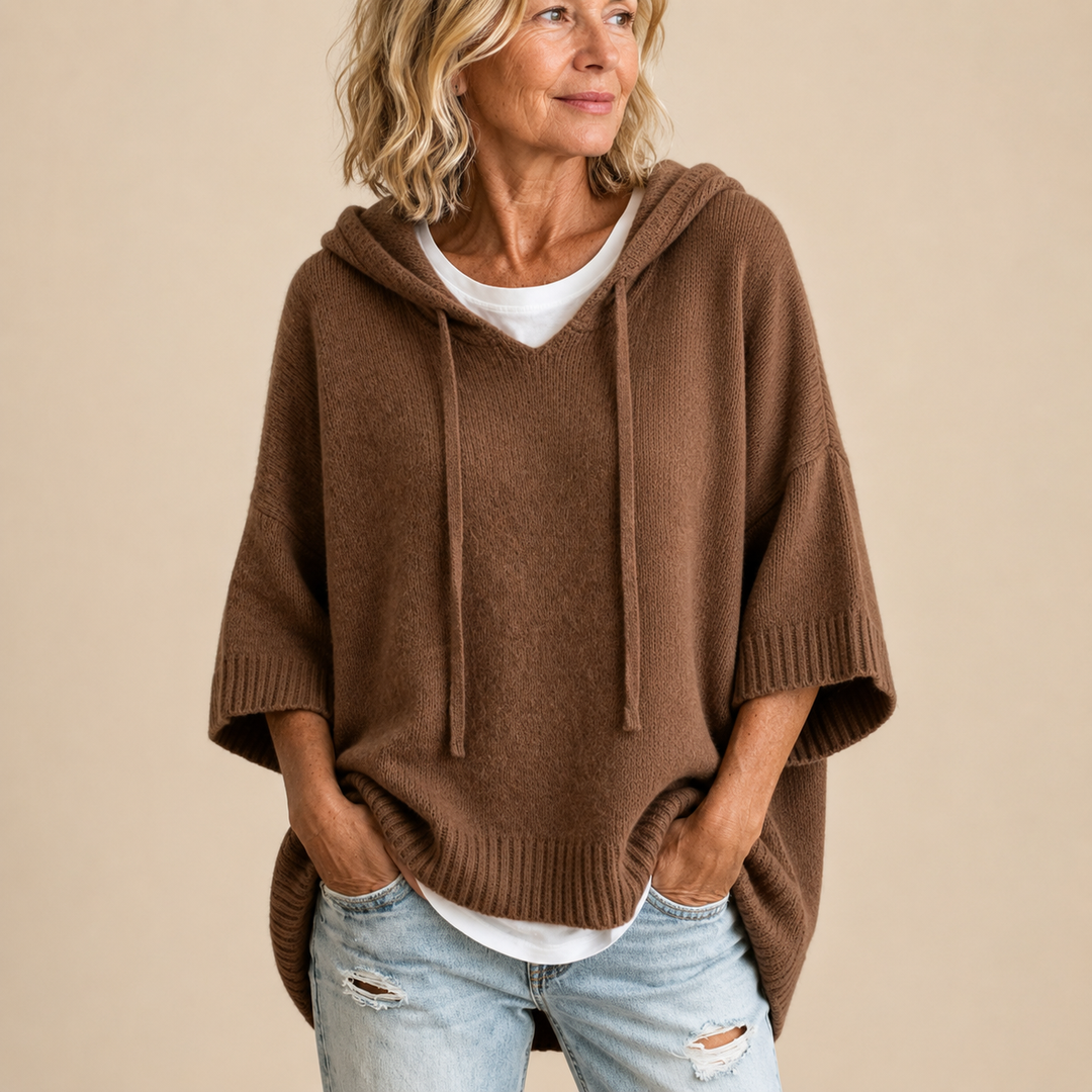 Celinda | Chic Oversized Hooded Jumper – Soft, Relaxed Fit, 10 Colours