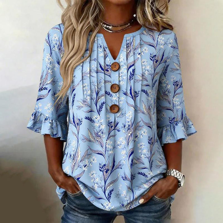 Comfort Blouse with Floral Pattern