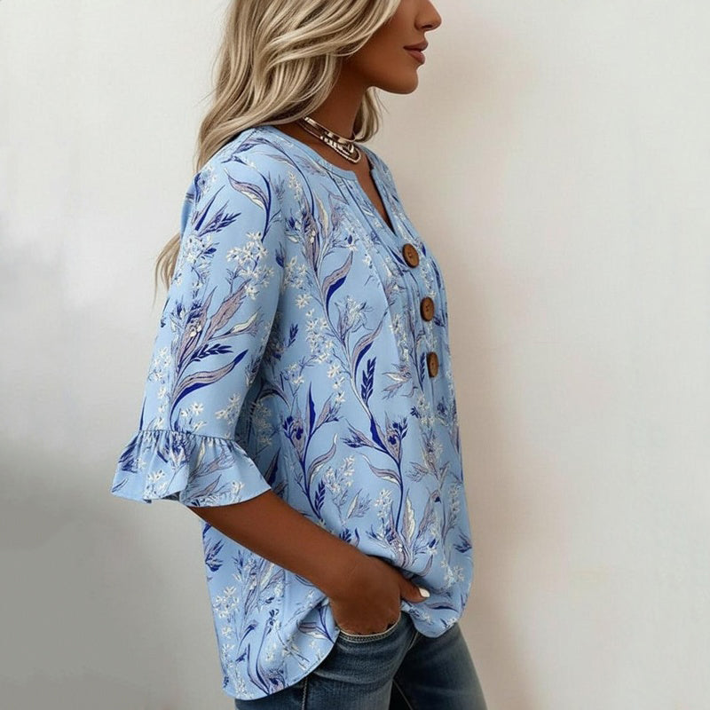 Comfort Blouse with Floral Pattern