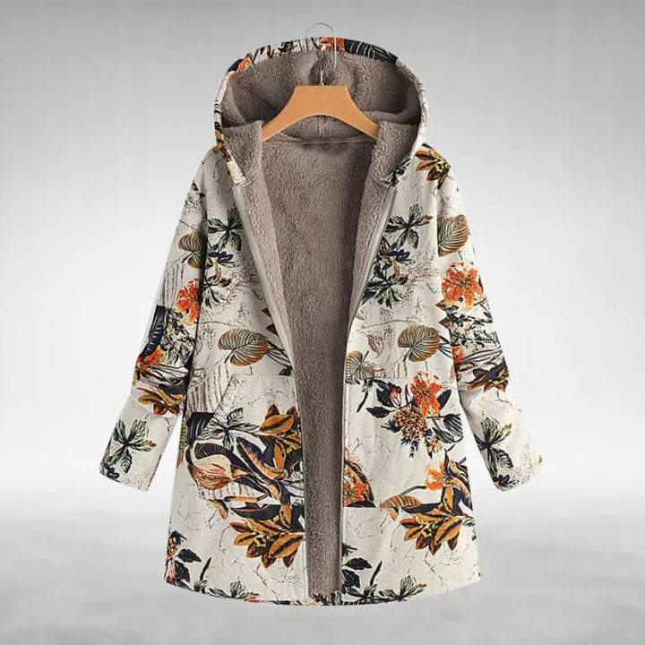 Melvaris | Pretty Floral Fleece Jacket – Soft, Warm & Flattering Fit