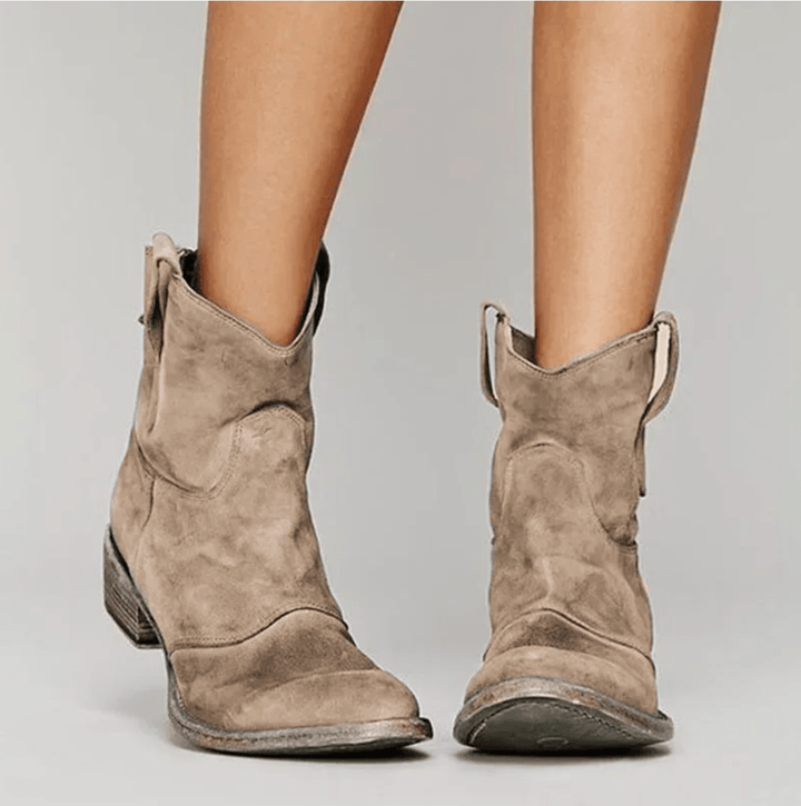 Piper | Western Pull-On Ankle Boots