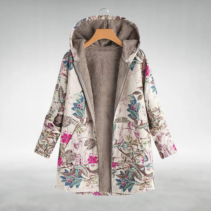 Melvaris | Pretty Floral Fleece Jacket – Soft, Warm & Flattering Fit