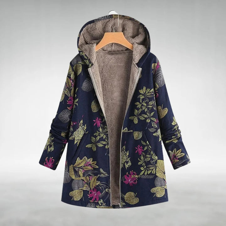 Melvaris | Pretty Floral Fleece Jacket – Soft, Warm & Flattering Fit