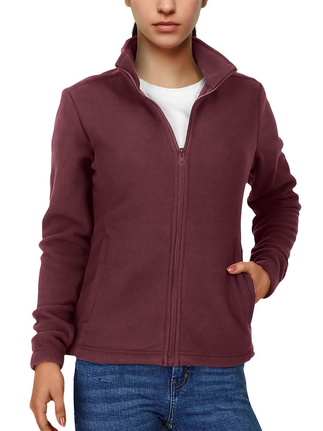 Willow | Cosy Full-Zip Fleece Jacket – Warm Without the Bulk, High Collar