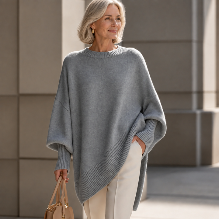 Isolde | Oversized Drape Knit Sweater