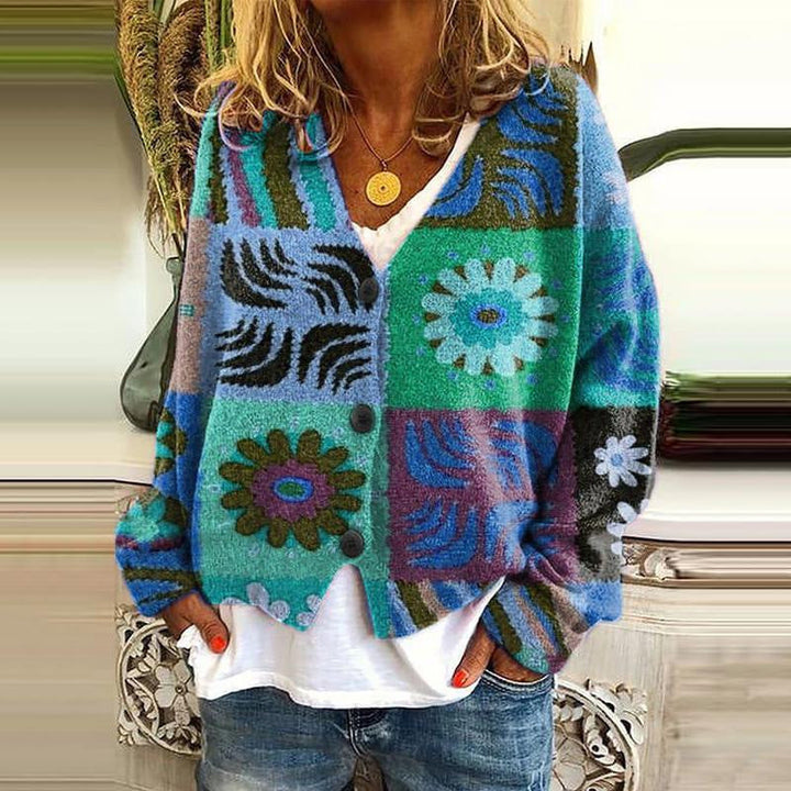 Bridget | Printed Button Cardigan