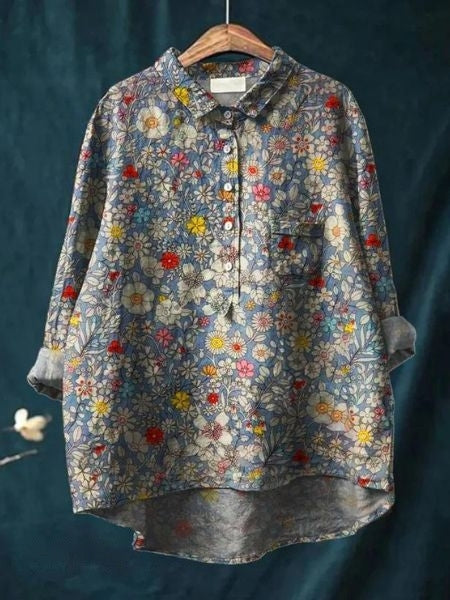 Women’s Blouse | Button-Up Floral