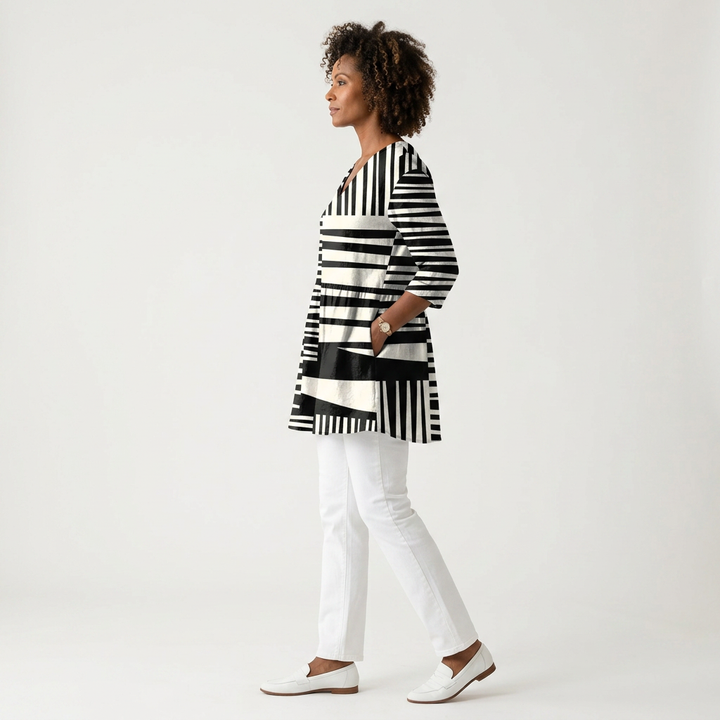 Sophie | Long Blouse with V-Neck