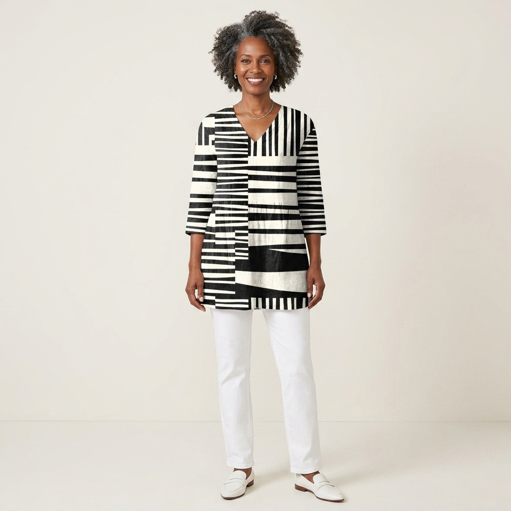 Sophie | Long Blouse with V-Neck