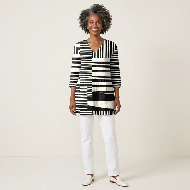 Sophie | Long Blouse with V-Neck