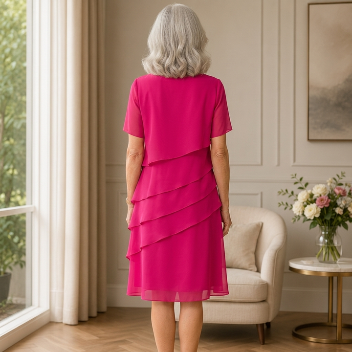 Linda | Elegant Comfort Ruffle Dress