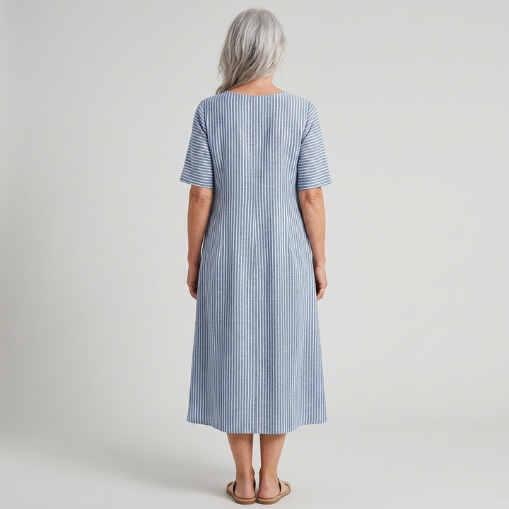 Nora | Striped Midi Dress