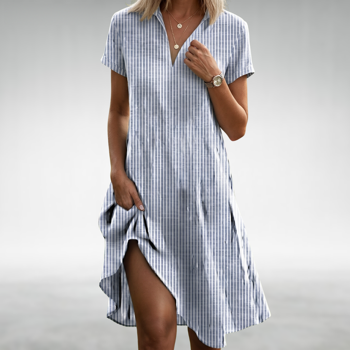 Moira | Lightweight Floral Midi Dress – Breathable, Relaxed Flowing Fit