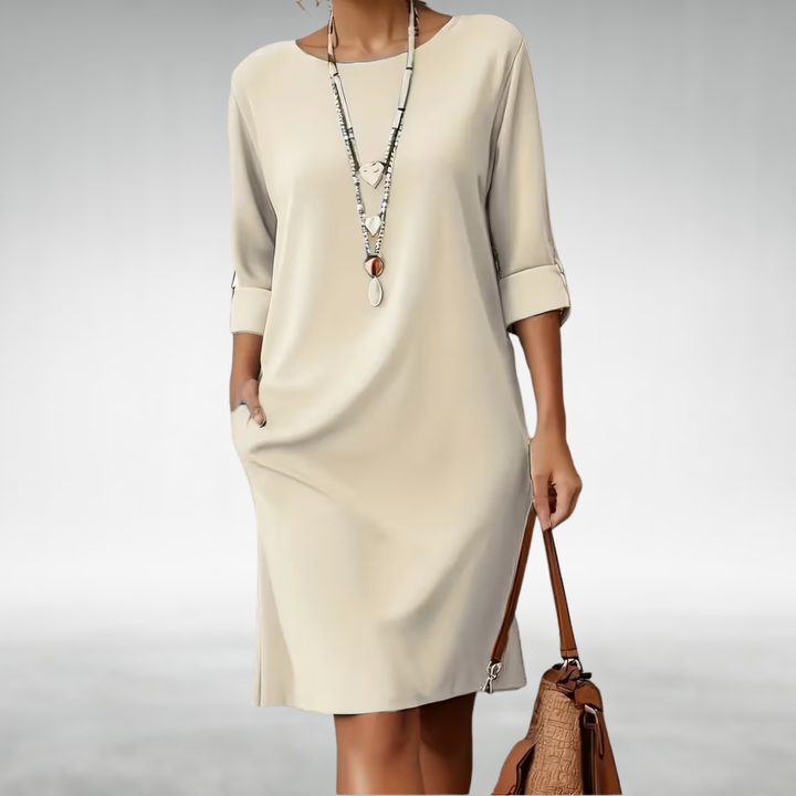 Evelyn | Comfortable Midi Dress – Lightweight, Flattering Easy Fit