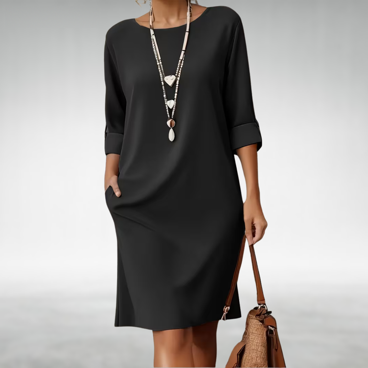 Evelyn | Comfortable Midi Dress – Lightweight, Flattering Easy Fit