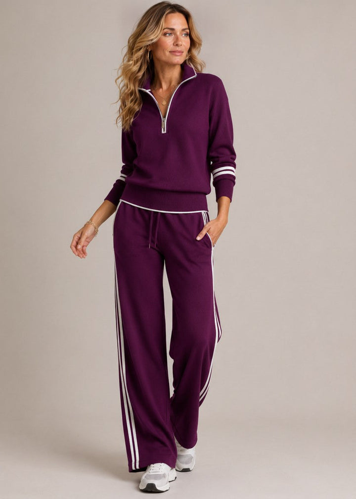 Kate Set | Half-Zip Jumper & Wide-Leg Trousers
