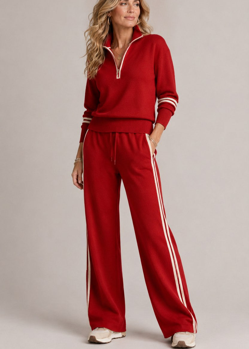 Kate Set | Half-Zip Jumper & Wide-Leg Trousers