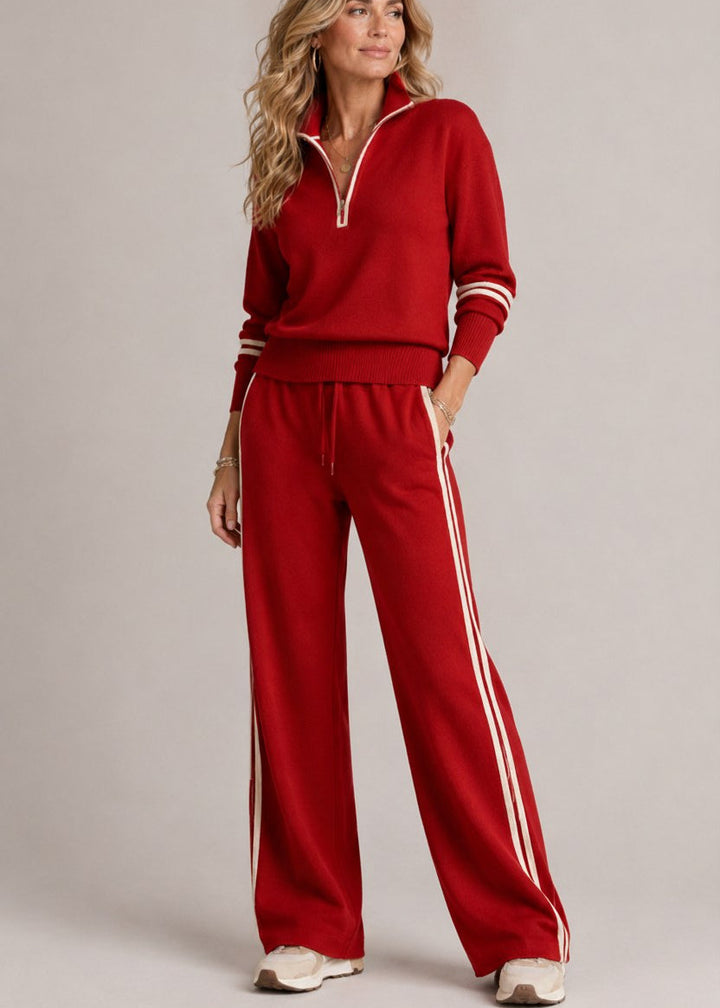 Kate Set | Half-Zip Jumper & Wide-Leg Trousers