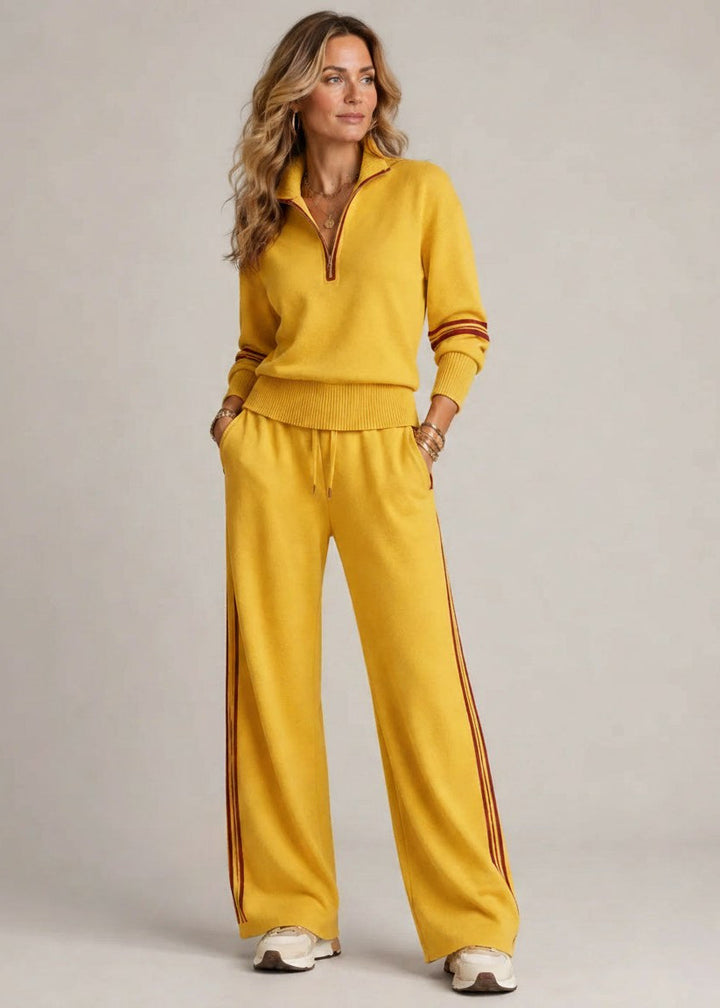 Kate Set | Half-Zip Jumper & Wide-Leg Trousers