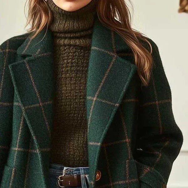 Eleanor | Tailored Notched-Lapel Coat – Fully Lined, Flattering Flared Hem, Button Front