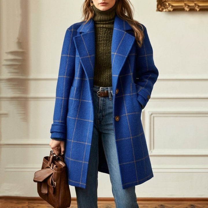 Eleanor | Tailored Notched-Lapel Coat – Fully Lined, Flattering Flared Hem, Button Front