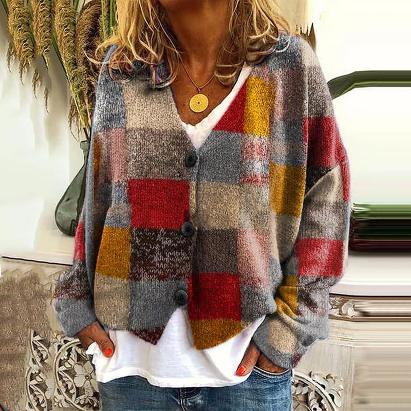 Bridget | Printed Button Cardigan