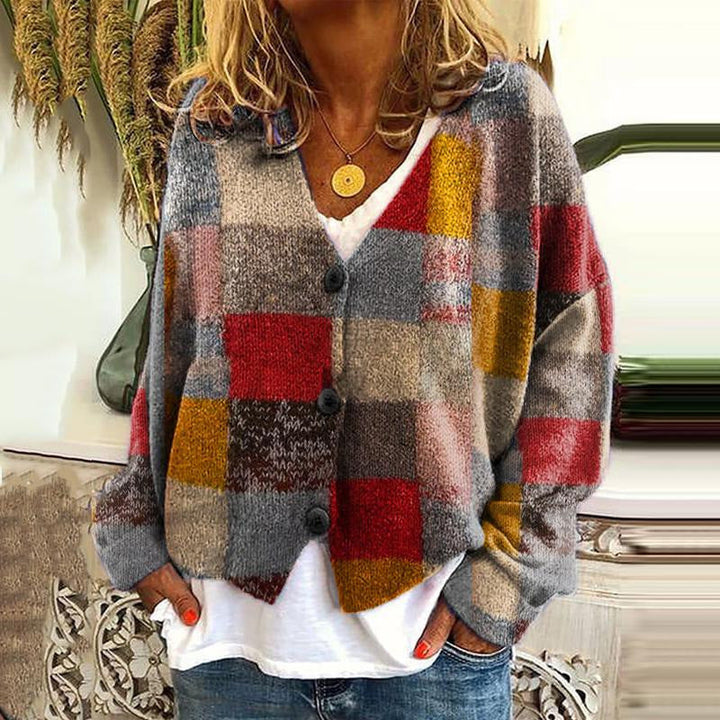 Bridget | Printed Button Cardigan