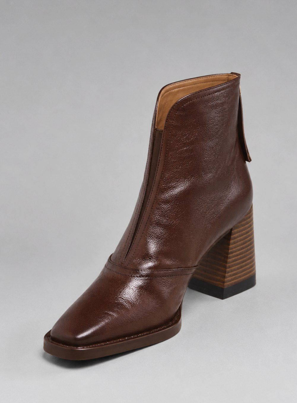 Aria | Women's Block Heel Square-Toe Ankle Boots – Easy Back Zip, Steady & Smart