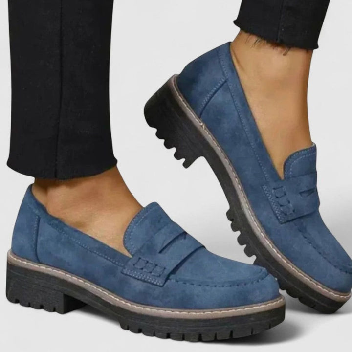Daisy | Women's Orthopaedic Penny Loafers – Chunky Non-Slip Sole, Arch Support, Slip-On