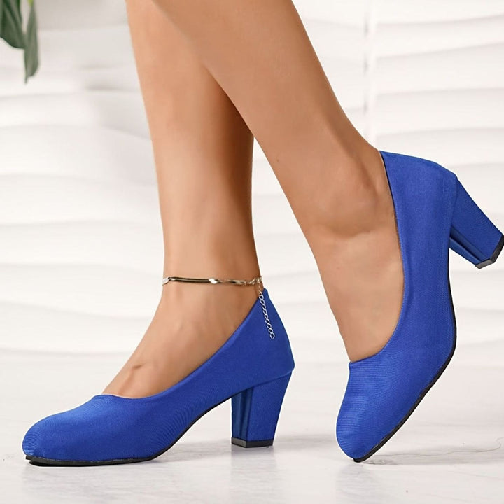 Beatrice | Women's Orthopedic Wide-Fit Block Heel Court Shoes – Stable, Cushioned, Elegant